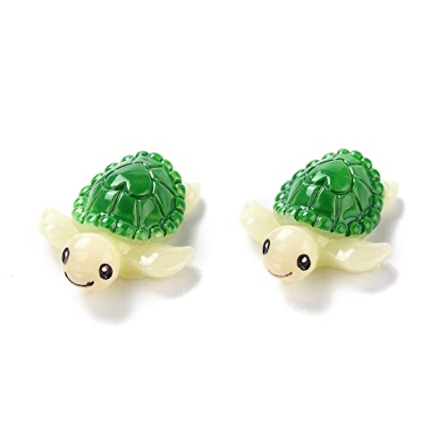 Stiesy 20 Pcs Miniature Tortoise Figures Resin 3D Sea Animal Marine Figures for Dollhouse Accessories Home Decor and Micro Landscaping Projects - color: Tortoise-20pcs
