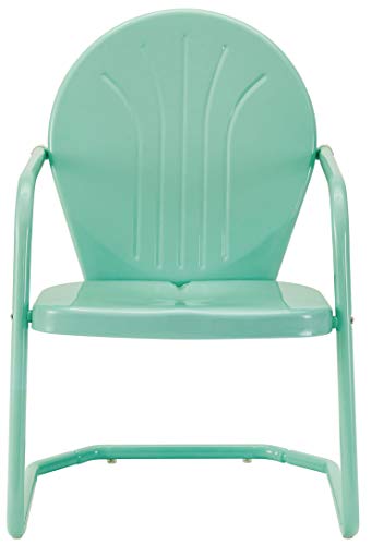 Crosley Furniture Griffith Retro Metal 3-Piece Chair & Side Table Set - color: Aqua