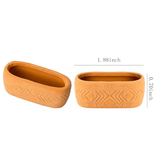 ONEST 4 Pieces Miniature Tiny Clay Pots Mini Flower Pottery Planter for DIY Garden Plants Office Home Decoration - color: 4 Pieces