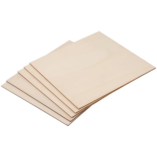 LEXININ 20 Pack 10 x 10 x 1/8 Inch Square Wood Sheets, 3mm Craft Wood Plywood Sheets, Thin Wooden Sheet Squares for Crafts