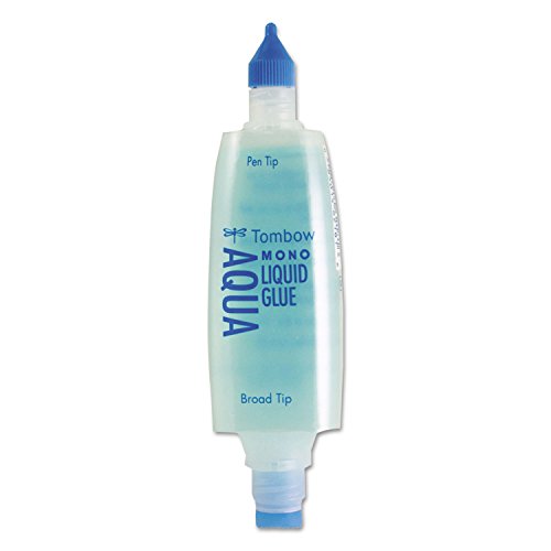 Tombow 52180 MONO Aqua Liquid Glue, 1.69 Ounce, 1-Pack. Dual Tip Dispenser for Precise to Full Coverage Application that Dries Clear. - size: 1 Count (Pack of 1)