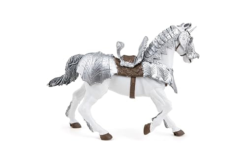 Papo - Realistic Armored Horse Figure - Ages 3+ - Fantasy & Medieval Collection - Creative Play Knights - Gift Idea Toy for Girls and Boys