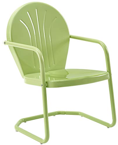 Crosley Furniture Griffith Retro Metal 3-Piece Chair & Side Table Set - color: Key Lime