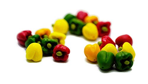 21 Psc Mix Colorful Sweet Pepper Vegetable Dollhouse Miniatures Food Kitchen