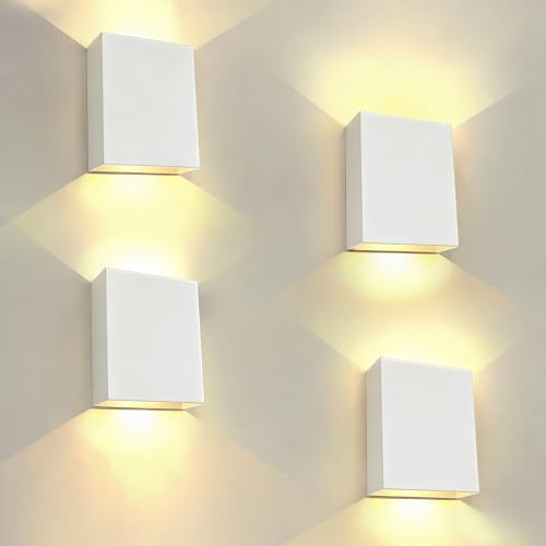 KICAAO LED Wall Sconces 4 Pack, 12W Wall Light, White Warm Light 3000K - color: White Warm Light 3000K-4PCS