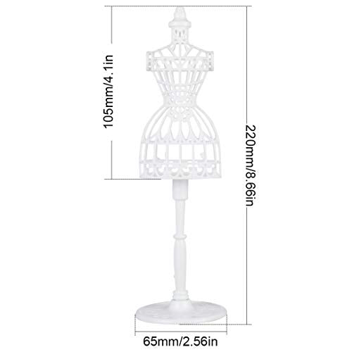 5pcs Doll Clothes Model Rack 220mm Hollow Art Model Frame Clothes Gown Display Mini Mannequin Model for Doll Toy Display (Pack of 3) - size: 220mm White (Pack of 3)