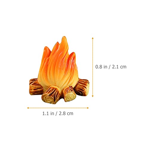 SHINEOFI 10Pcs Miniature Campfire Set - Realistic Bonfire Models for Fairy Gardens, Terrariums, Dollhouse Scenes, DIY Craft Projects, Flower Pot Decor, Mini Landscape Displays