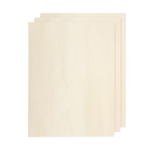 MECCANIXITY 3pcs Basswood Sheet 7.9x12x3/16 Inch Unfinished Wood Boards - size: 7.9 x 12 x 3/16 Inch