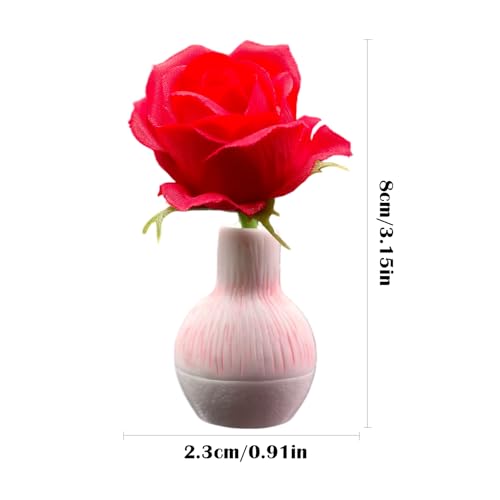 Set of 4 Cute Flower Bouquet Car Air Freshener Vent Clips, Mini Artificial Flowers for Car Air Vent Decoration, Auto Interior Dashboard Ornament Accessories (Rose) - color: Rose