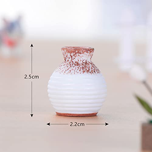10pcs Miniature Tiny Resin Flower Pots Decor, Mini Flower Pot Decoration for Home Decor Accessories Mini Garden Plants DIY Desktop Windowsill Decor