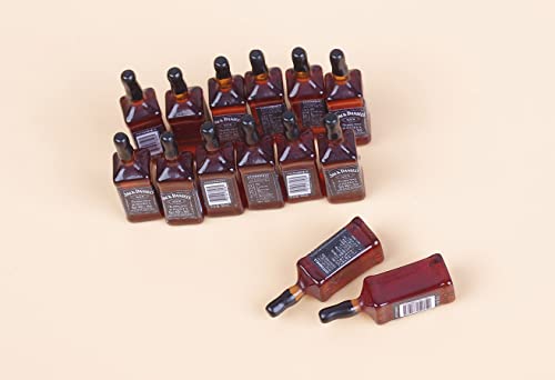 40Pcs Tiny Miniature Mini Whiskey Bottles Toys, 1:24 Dollhouse Kitchen Accessories Wine Decoration, Cute Wine Bottle Models for Fairy Garden Pub Bar Dolls House Tableware Decoration (Pack of 3) - size: Small (Pack of 3)