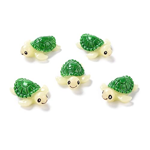 Stiesy 20 Pcs Miniature Tortoise Figures Resin 3D Sea Animal Marine Figures for Dollhouse Accessories Home Decor and Micro Landscaping Projects - color: Tortoise-20pcs