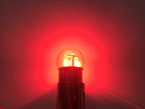 #81, #63, GM 142303 Miniature Bulb LED Replacement | 6.5-Volt | BA15S Base | Dimmable | Replaces Bulb Number: 81, 63, GM 142303 (10-Pack; Red) - color: Red, size: 10-Pack