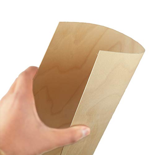 1.5mm 1/16" x 12" x 12" Aircraft Plywood Sheet (3pk) - AB/B Baltic Birch Material Perfect for Arts and Crafts, School Projects, Die-Cutting, and Wood Engraving - size: 1/16" x 12" x 12"
