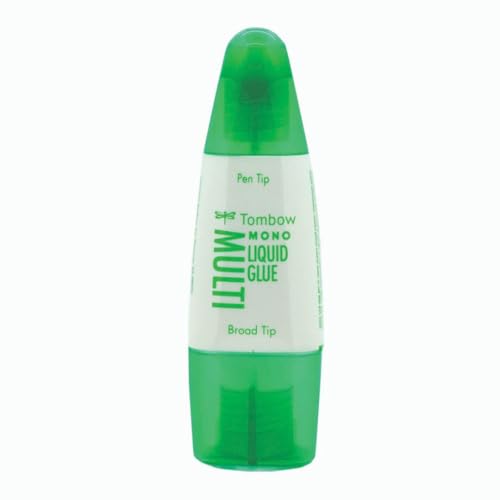 Tombow 62191 MONO Multi Liquid Glue, 0.88 Ounce, 1-Pack. Multi-Purpose Glue with Dual Tip Dispenser for Precise to Full Coverage Application