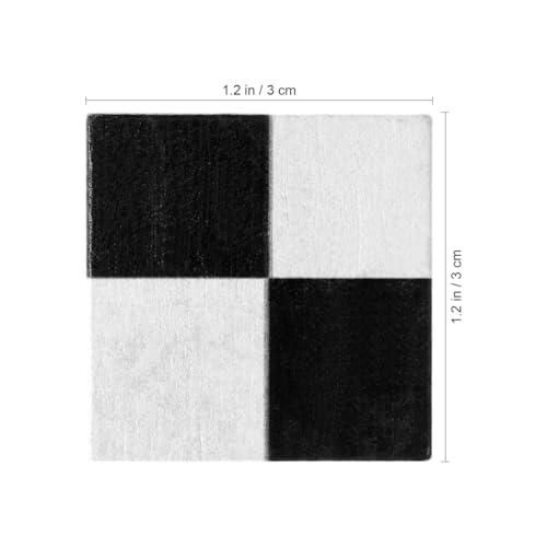 36 Pcs Miniature Dollhouse Wood Flooring Tiles, 1.18x1.18 Inches Black White Checkered Floorboards, 1:12 Scale DIY Micro Furniture Decor Accessories, Tiny House Setup Presents