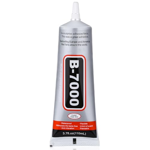 B7000 Jewelry Bead Glue for Jewelry Making, Crystal Clear Glue 3.7 fl oz B7000+Plus Multipurpose Super Adhesive Glue for Rhinestone Crafts Fabric Metal Stone Nail Art Wood Glass (110 ml/ 3.7oz) - color: 1x110 ML/ 3.7 oz