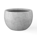 Kante Large Round Bowl Pale Gray Concrete Planter 20" Dia, Outdoor - color: Natural Concrete, size: 19.9" d
