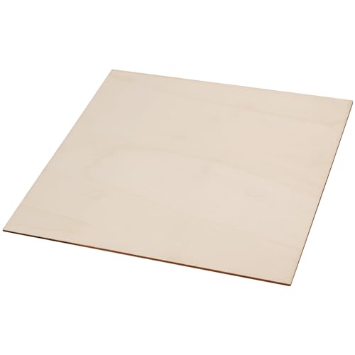 LEXININ 20 Pack 10 x 10 x 1/8 Inch Square Wood Sheets, 3mm Craft Wood Plywood Sheets, Thin Wooden Sheet Squares for Crafts