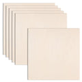 AWIZOM 6 Pack Basswood Sheets for Crafts-24 x 24 x 1/8 Inch- 3mm Thick Plywood Sheets with Smooth Surfaces Unfinished Wood Boards for Laser Cutting, Wood Burning, Architectural Models, Staining - size: 24 x 24 x 1/8 Inch