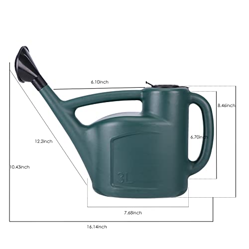 Small Watering Can for Indoor Plants with Lid & Long Spout, Drip-Free, 3L - size: 3L