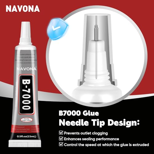 10 PCS 15ml B7000 Rhinestone Glue Clear with Precision Tip, Bedazzling Glue, Multipurpose Super Glues for Nail, Craft, Jewelry Making, Nail Art, DIY, Makeup, Shoes - size: 15ml 10pcs