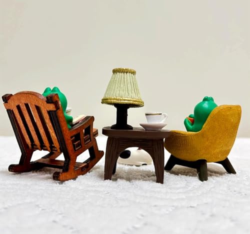 Mini Frog Figurines Set, Cute Home Office Desk Decor, 6 Pieces, Small Frog Set for Dashboard Ornaments and Fairy Garden Decor, Funny Gifts for Frog Lovers - style: Frog Set of 6