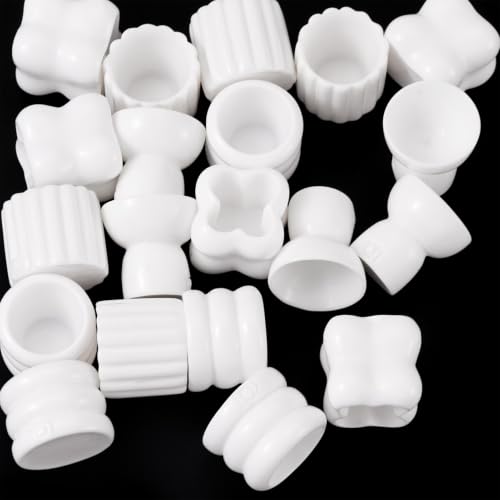 20Pcs White Mini Flower Vase Ornaments Miniature Flower Bottle Flowerpot Micro Landscape Dollhouse Accessories Pretending Prop Decoration Doll House Small Flower Vase Deco Table Garden Decor - style: White Vase-4 styles