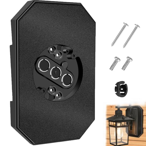 Vinyl Siding Mounting Block for Outdoor Lights, Fits 1/2" Lap & 4" Siding - color: Rectangle Black, size: 1 pack