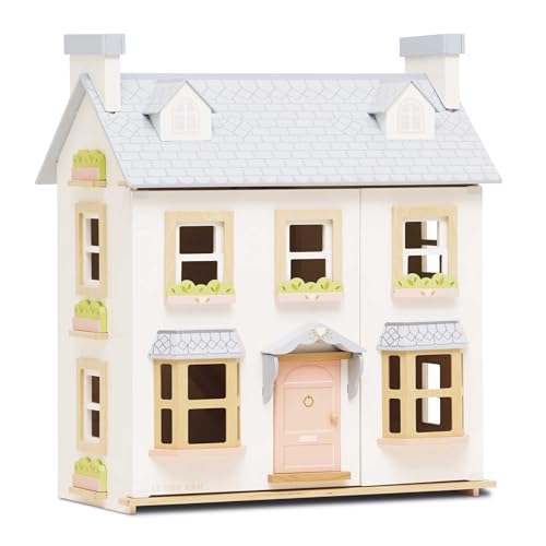 Le Toy Van Mayberry Manor 3 Storey Doll House - color: White and Blue
