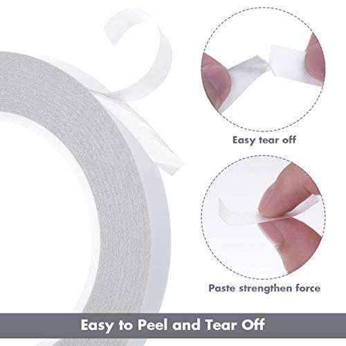 cridoz Double Sided Adhesive Tape, 9 Rolls Double-Side Craft Tape for Card Making, Scrapbooking, DIY Crafts and Office School Stationery Supplies (1/4 Inch, 25 Yards Per Rool) (Pack of 2) - size: 1/4 inch x 25 yards (Pack of 2)