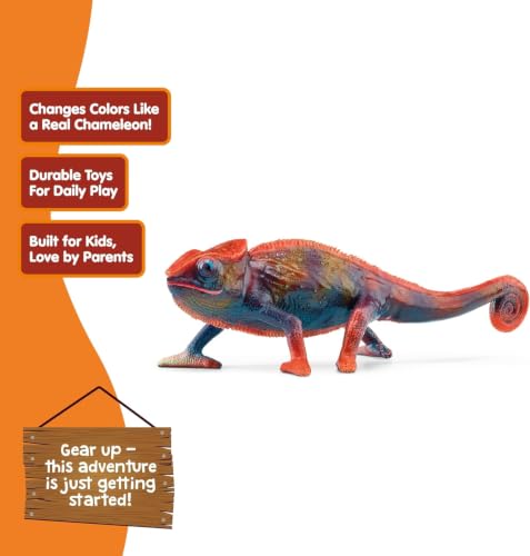 Schleich Wild Life - Chameleon Toy Figurine - Kids Ages 3+ | 14858 - style: Chameleon