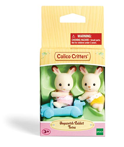 Calico Critters Hopscotch Rabbit Twins - Adorable Bunnies for Endless Imaginative Play. Bring Home the Double the Fun with These Charming Twins! - style: Hopscotch Rabbit Twins
