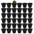 Yishang 1.9 Inch Tiny Black Terracotta Pots Pack of 36-Small Mini White Clay Pots with Drainage Holes Flower Nursery Terra Cotta Planter for Tiny Cactus,Herb,Succulent Plants,Crafts - color: Black