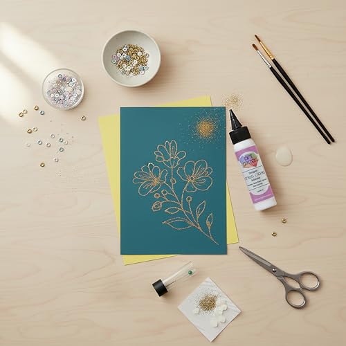 Art Institute Glitter Designer Dries Clear Glue, 2oz with Metal Tip & Pin