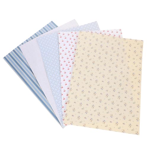 25 Sheets Dollhouse Wallpaper and Flooring Peel and Stick Self-Adhesive Miniature Wall Paper for 1:12 Scale Dollhouse Decoration Assorted Colors 11.41 X 8.26 Inches