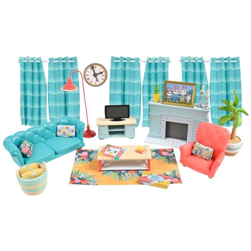 Honey Bee Acres Cozy Living Room Décor - 28 Pc Doll Furniture - Ages 3+