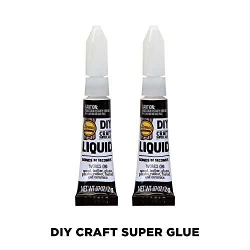 Aleene's DIY Craft Glue Liquid, Industrial Strength Glue, Super Strong Adhesive, Clear, .07 oz 2 Pack