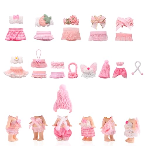 10 Sets Doll Outfits for 3 Inch/7.5-8cm Doll Pack, Mini Toys Clothes Pack - style: Style 3