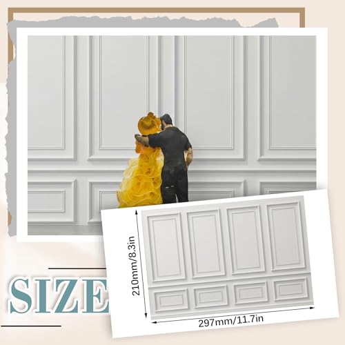 Flutesan 12 Pcs Miniature Dollhouse Wallpaper, Vintage Artistic - style: Vintage Artistic