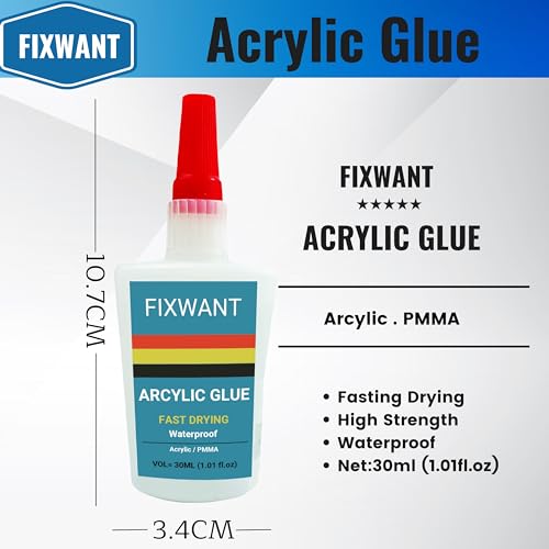 Transparent Strong Instant Acrylic Glue PMMA Adhesive Fast Drying Glue 30ML/1.01 fl.oz (1)