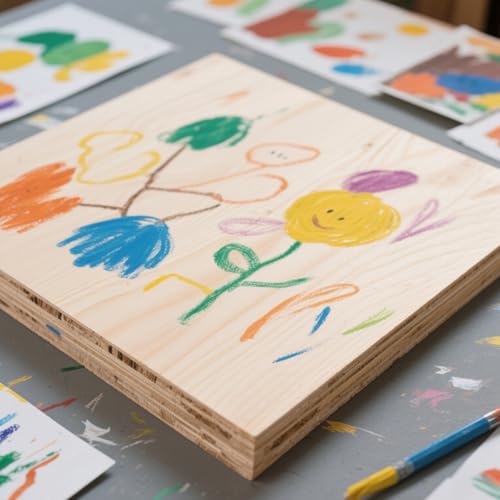 JEUIHAU 20 Pack 8 x 8 Inch Basswood Sheets, 1/4 Inch Thick Square Plywood Wood Sheets, Unfinished Basswood Sheet for Engraving, Wood Burning and Laser Projects