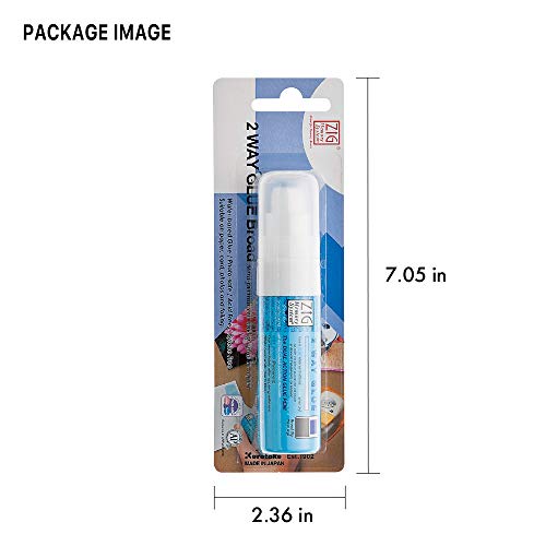 Kuretake Zig 2 Way Glue Stick Pen,15mm Broad Tip, Made in Japan - style: 1 pcs.