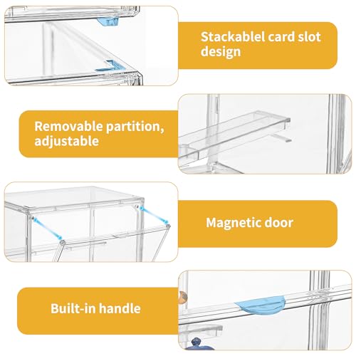 Attelite Acrylic Display Cases for Collectibles, Small Showcase with 3 Tier - size: S-1pack