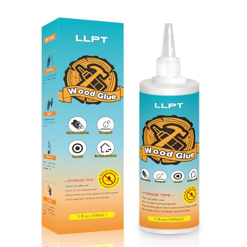 LLPT Wood Glue 16.9 Ounce, Dried Clear Waterproof Wooden Super Glue - size: 500ml