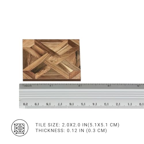 Miniature Dollhouse Flooring, Wood Look Parquet Floor Tiles for 1:12 and 1:6 Scale Dioramas and Roomboxes, REDUCIO! - color: Woven Diamond
