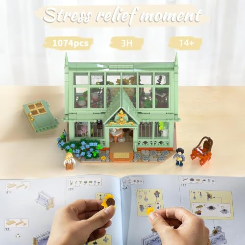 Xbert Greenhouse Building Set with 2 Minifigures for Girls Age 8-12+