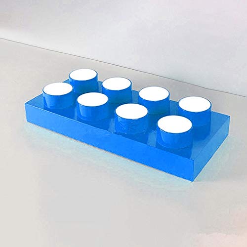 LAKIQ Modern Children Room Flush Mount Ceiling Light Fixture Acrylic Creative Colorful Block Toy Shape Kids Room Close to Ceiling Lighting for Kids Bedroom Kindergarten Playground (Rectangle,Blue) - color: Blue, size: Rectangle