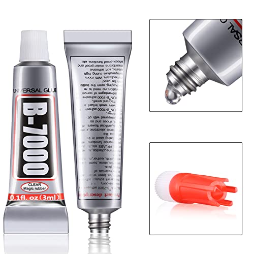 40 Pieces B-7000 Adhesive Multi-Function Glues Paste Adhesive in 3ml for DIY Craft Glass, Wooden, Manicure, Jewelry Making Supplies - size: 3 ml