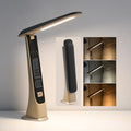 WILIT Rechargeable Lamps Cordless Table Lamp, Foldable Portable Desk Lamp, Battery Operated Lights with Stepless Brightness&Time Display for Home Office, Book Lights, Desk Accesories, Tea White - style: Classic-Tea White